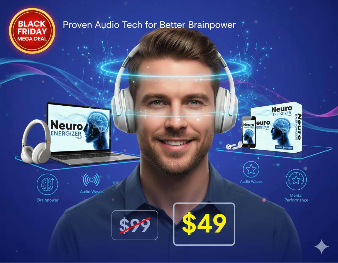 Neuro Energizer Black Friday Mega Deal – Proven Audio Tech for Better Brainpower – Health Support USA