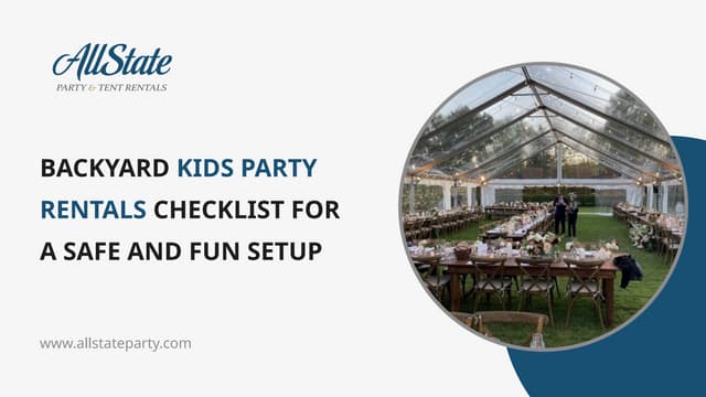 Backyard Kids Party Rentals Checklist for a Safe and Fun Setup | PPTX