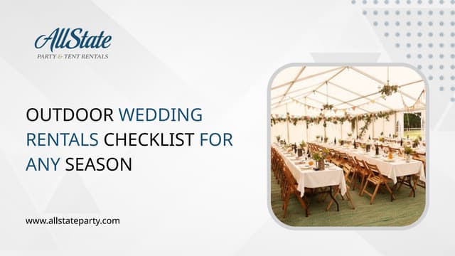 Outdoor Wedding Rentals Checklist for Any Season | PPTX