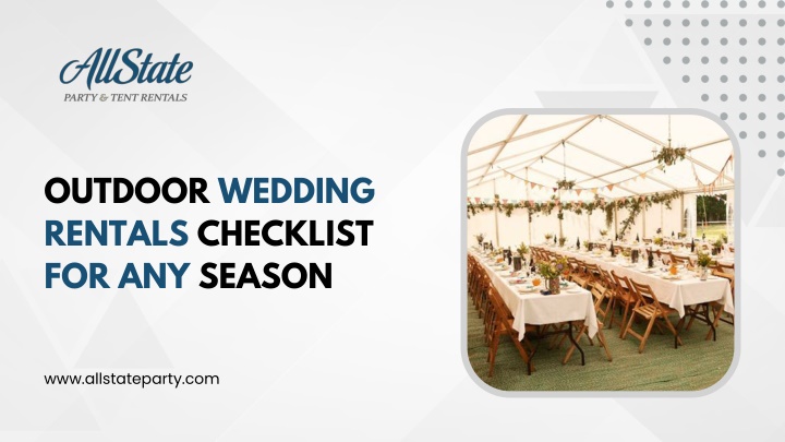 PPT - Outdoor Wedding Rentals Checklist for Any Season PowerPoint Presentation - ID:14755964