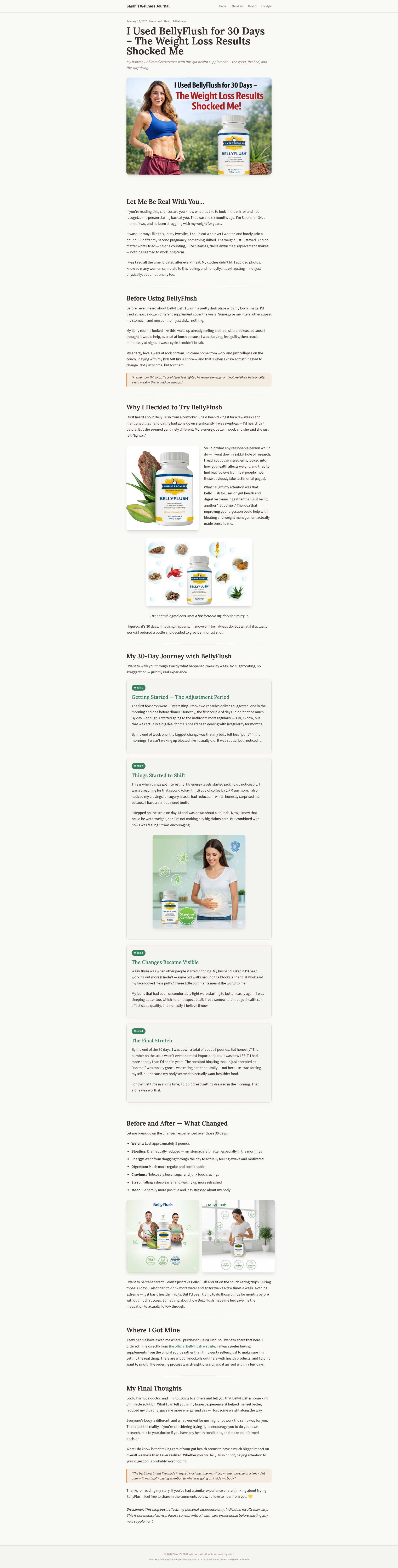 I Used BellyFlush for 30 Days – Weight Loss Results