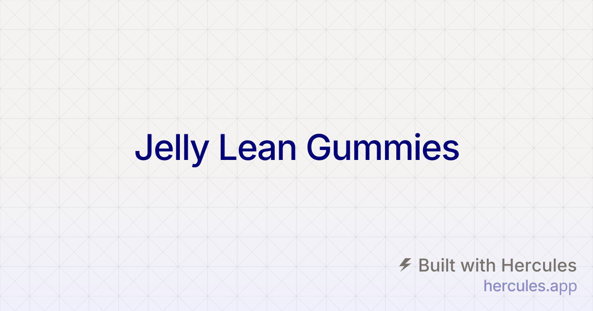Jelly Lean™ Gummies – Support Fat Burning, Metabolism & Weight Management