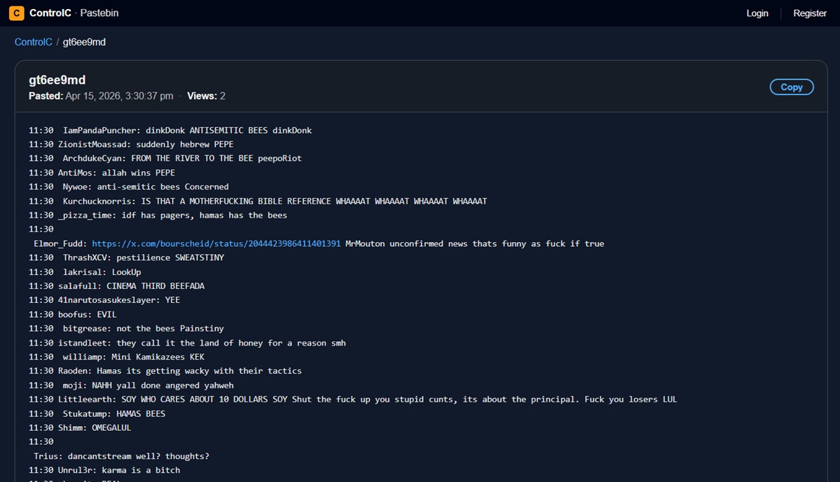 ControlC Pastebin - i7iy1hwf - Health