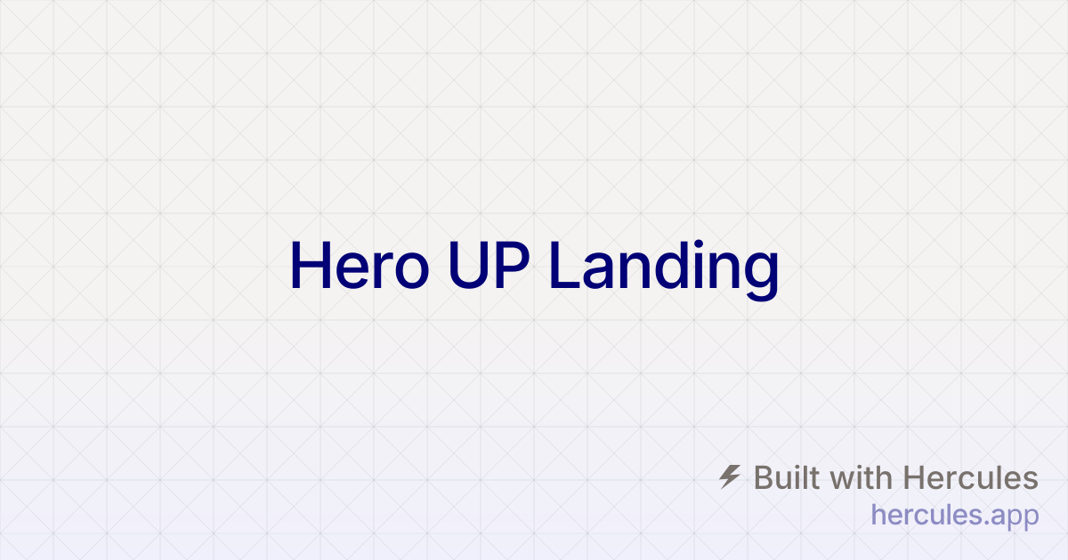 Hero UP™ – Premium Men's Vitality & Wellness Supplement